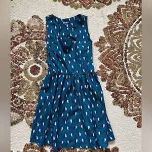 Keds Blue and White Patterned Mini Dress